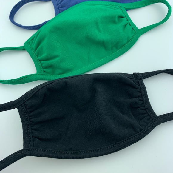 KIDS COTTON FACE MASK - BLACK - Picture 6 of 7